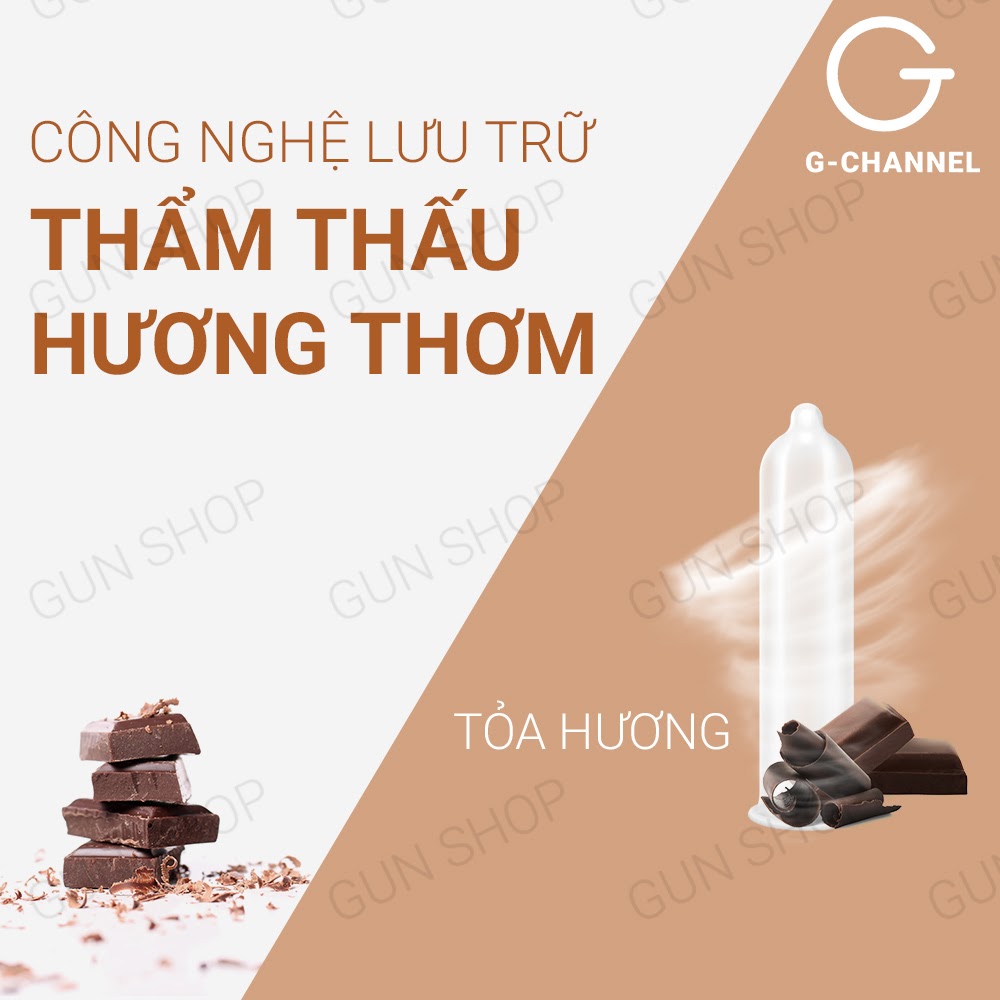 [Hộp 4 cái] Bao cao su Nakanishi - Siêu mỏng 0.03mm - Hương chocolate kèm 1 chiếc BCS Gun Super Thin