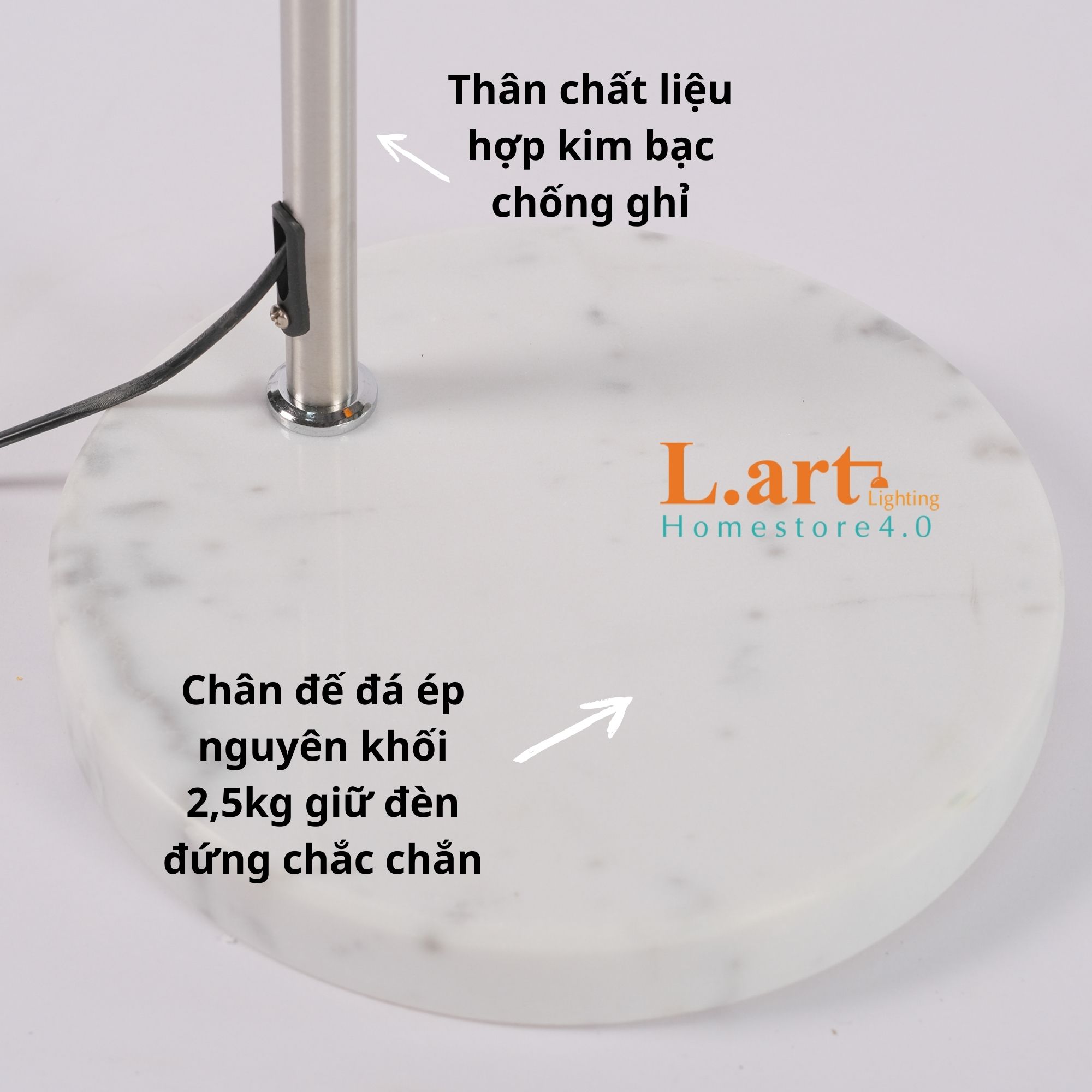 Đèn cây cho phòng khách đèn sàn dáng bow cong loại lớn hiện đại DCLA016