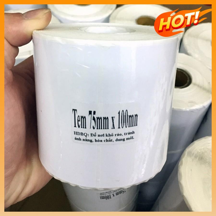 Tem decal nhiệt 75x100mm dùng in vận đơn