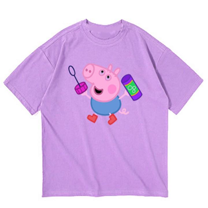 Áo thun bé trai form rộng in hình PEPPA PIG - ATBT06