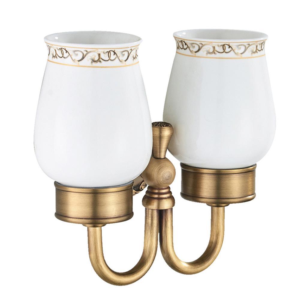 Brass Toothbrush Tumbler Holder with