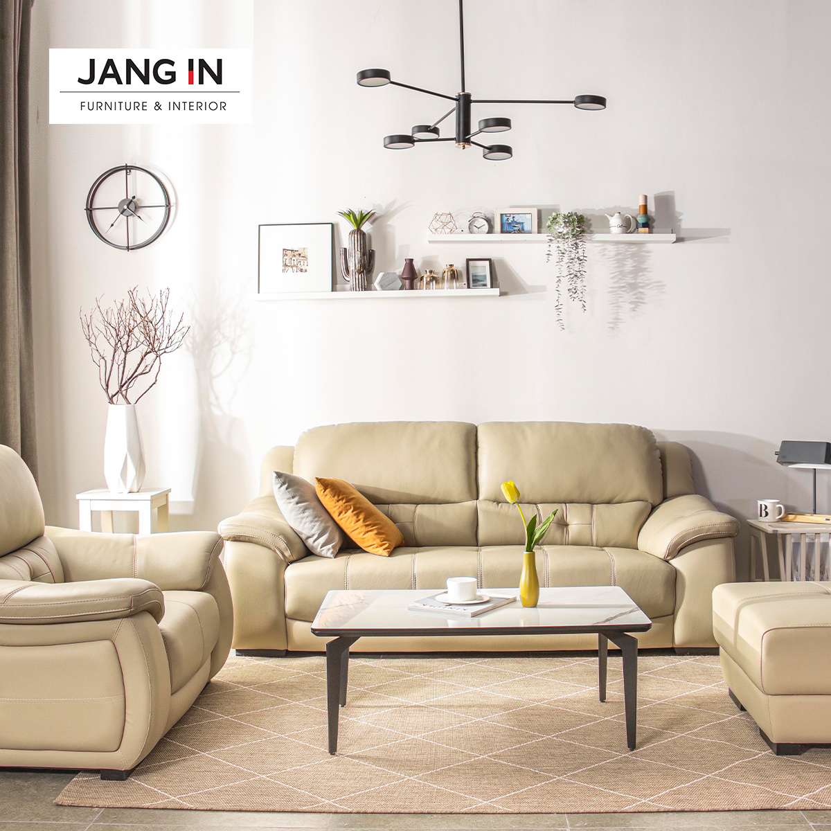 Sofa Ellis 3 Chỗ Ivory  Jang In 1603200001-01