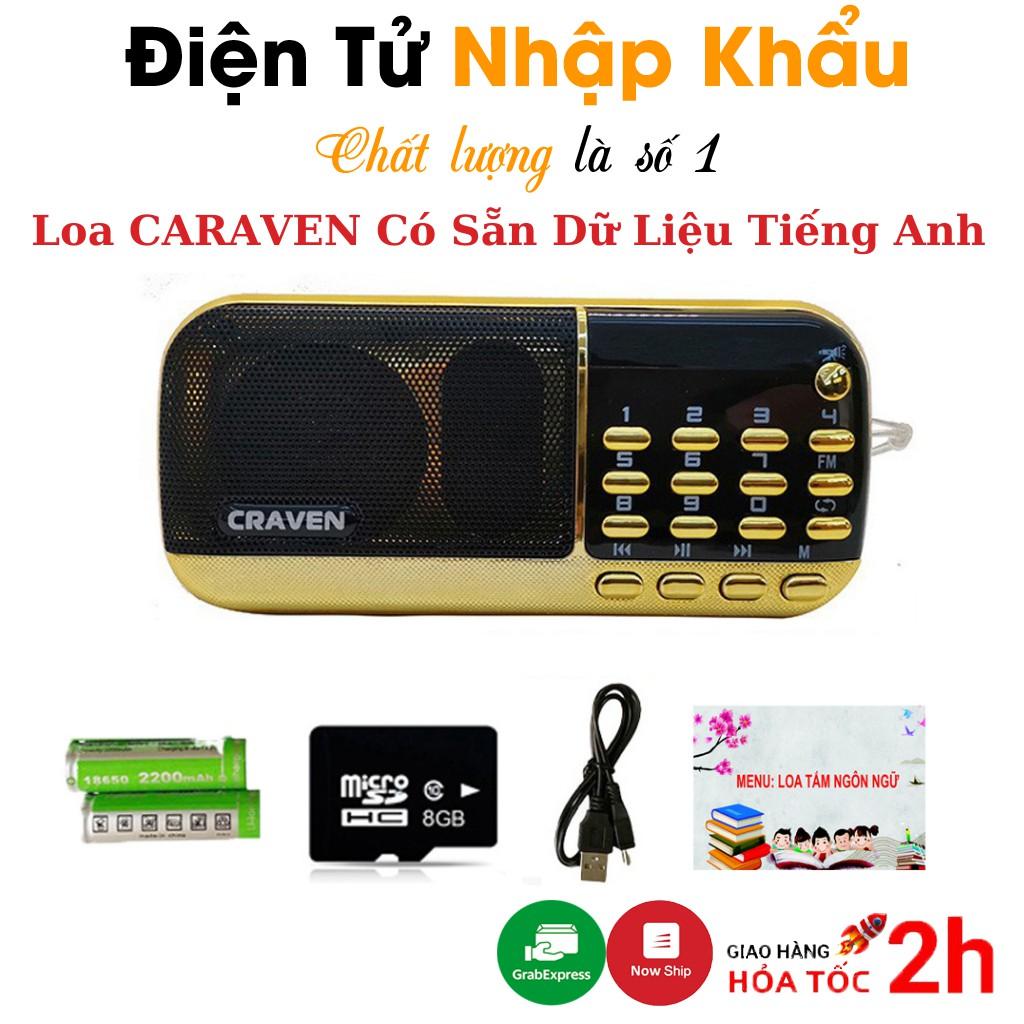 Loa Tắm Ngôn Ngữ Cho Bé Học Tiếng Anh Caraven Cho Các Bé Từ 0-8 tuổi, Tiếng Ồn Trắng, Máy Nghe Nhạc CR 853 3 Pin