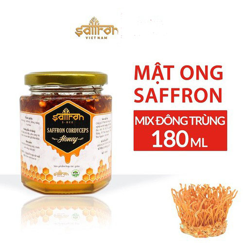 Mật Ong mix Saffron Đông Trùng Hạ Thảo 180ml