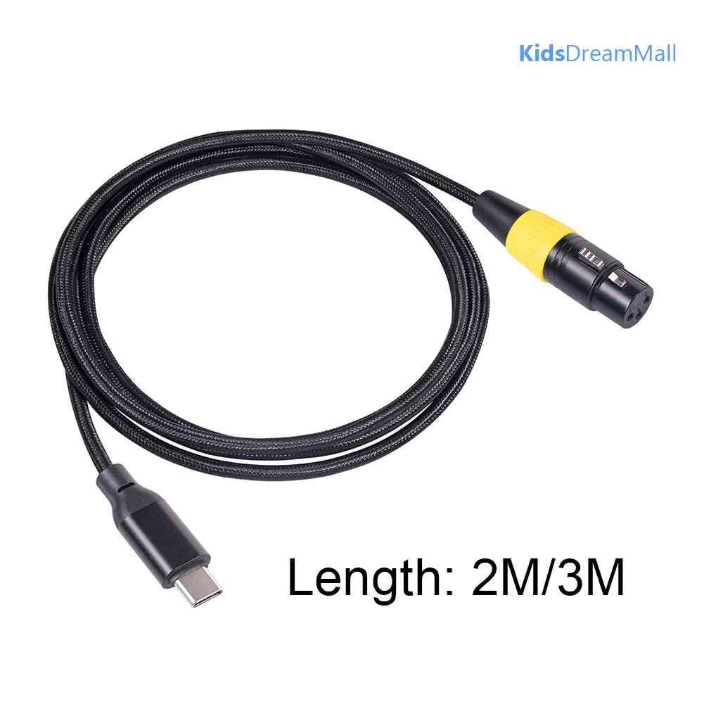 Mới Cáp Chuyển Đổi Từ Đầu Type-C USB 2.0 Sang XLR 3 Pin