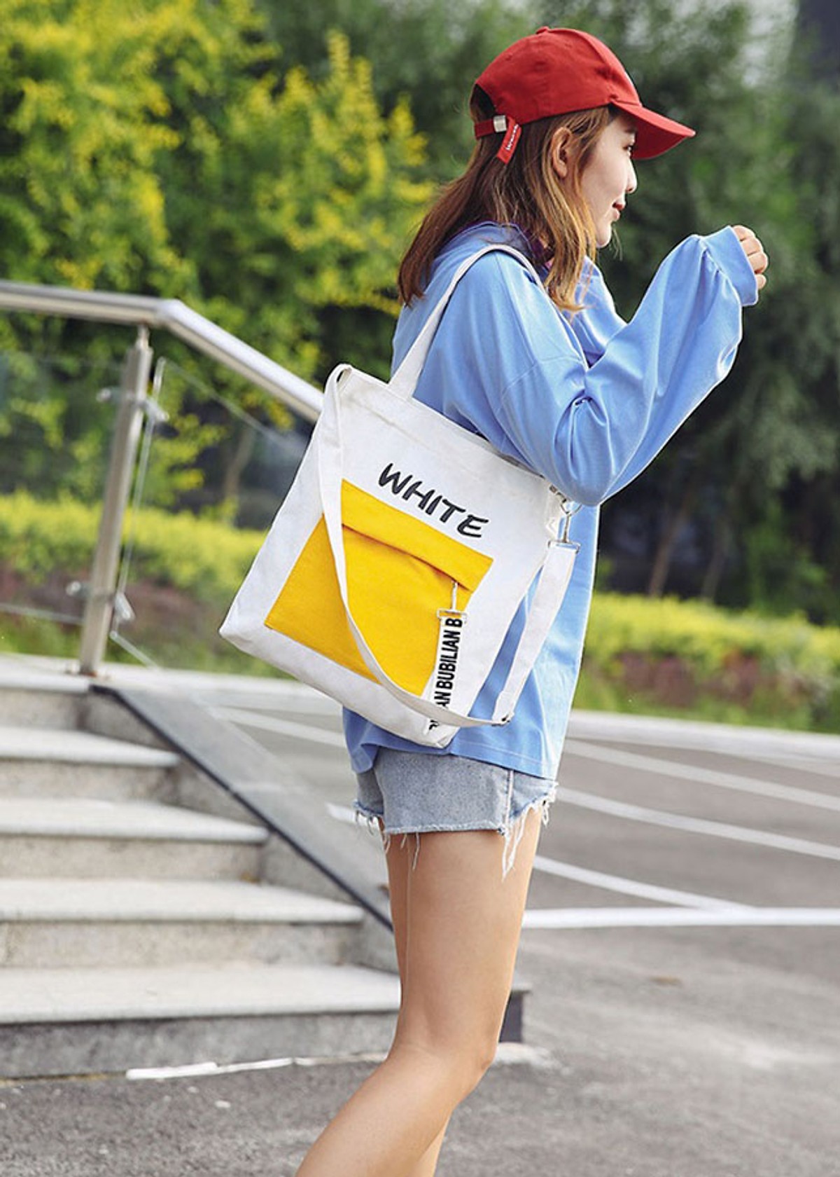 Túi đeo chéo vải canvas, túi vải nữ TV11, phong cách Hàn Quốc, thời trang trẻ
