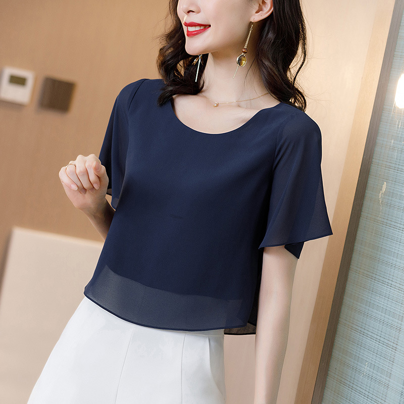 Áo Sơ Mi Voan Che Bụng Giảm Tuổi Trẻ Trung SM69 - Hàng Quảng Châu Cao Cấp