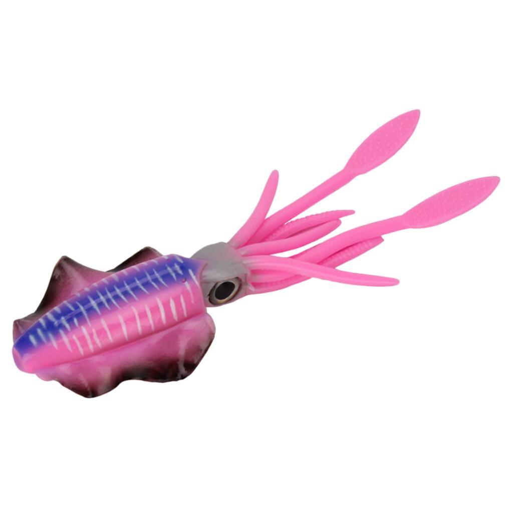 Luminous Soft Artificial Squid Skirt Lure Saltwater Fishing Tackles 15cm