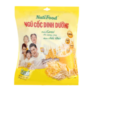 COMBO 04 bịch ngũ cốc Canxi (500G)Nutifood giúp xương chắc khỏe, dáng eo thon thích hợp cho cả gia đình-Tặng khăn mềm mịn