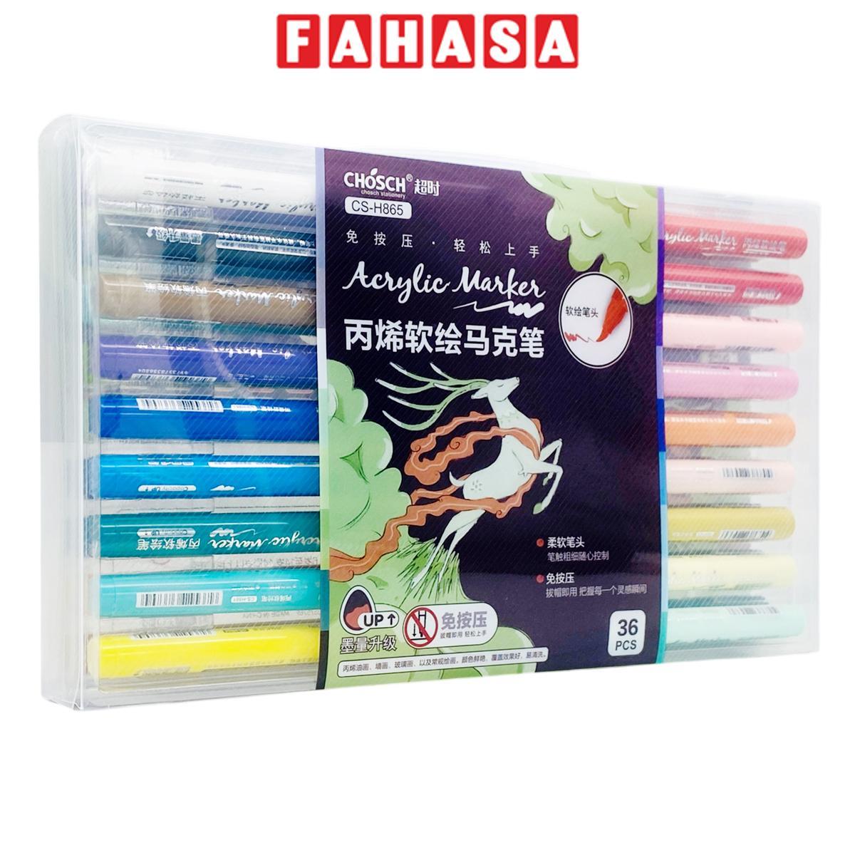 Hộp 36 Bút Lông Màu Acrylic - Chosch H865
