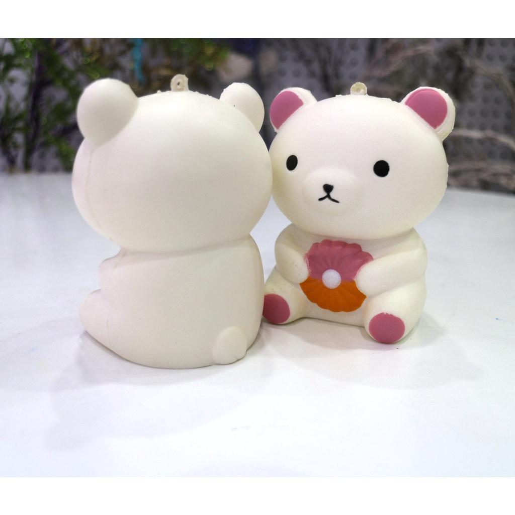 Squishy Lớn JUMBO Hình GẤU ÔM bánh quy màu trắng Đồ Chơi Xốp Giảm Stress Hình mềm mịn dễ Thương đàn hồi Cho Bé