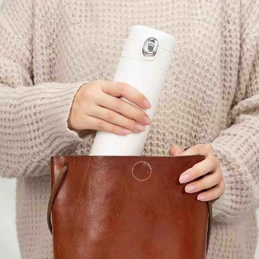 Bình Nước Giữ Nhiệt Xiaomi Bằng Thép Không Gỉ Dung Tích Lớn Nhấn Mở Nắp Bằng Một Tay Kiểu Dáng Đơn Giản