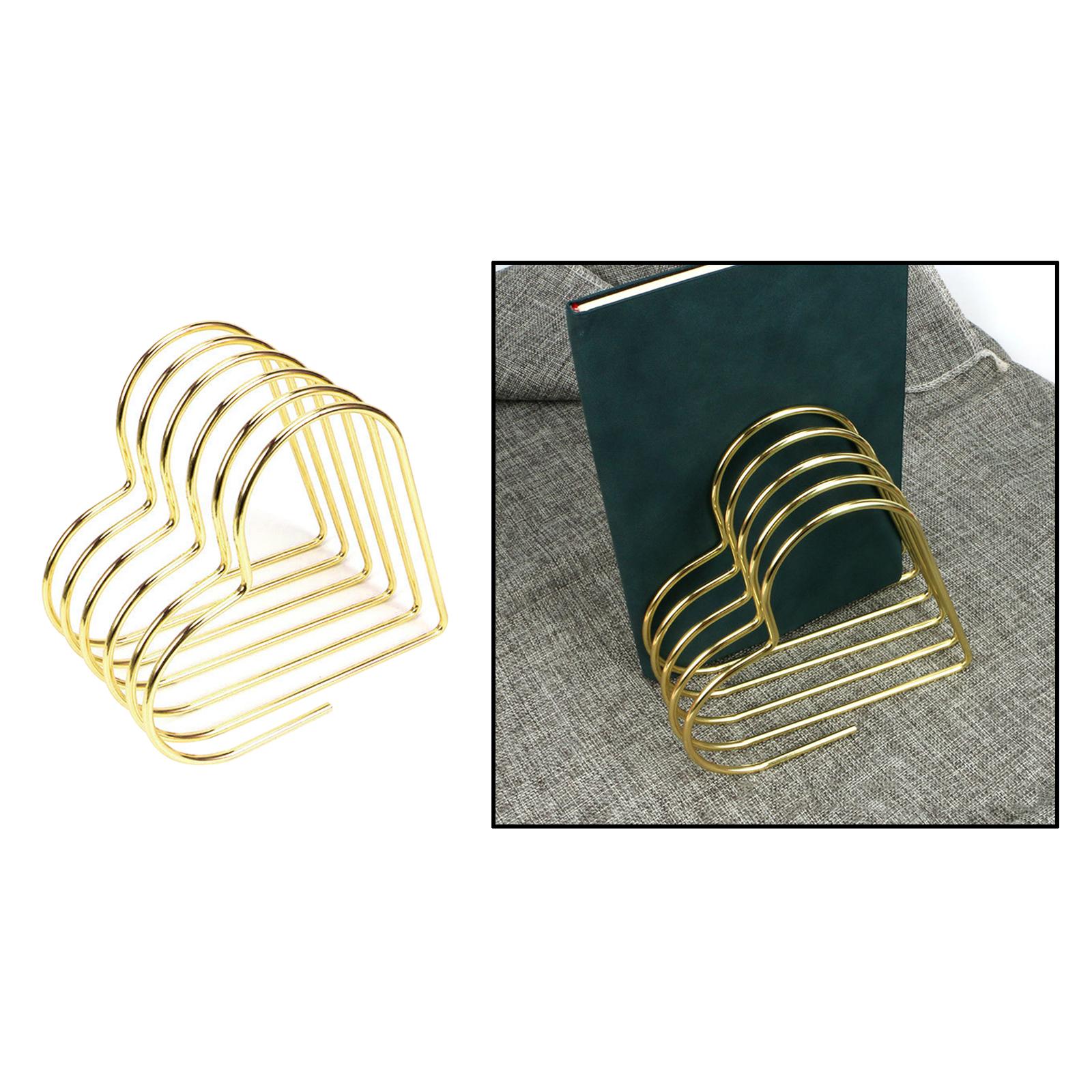 Home Office Metal Bookends Book Ends Supports Magazine Rack Decoration, Study, Nordic Style