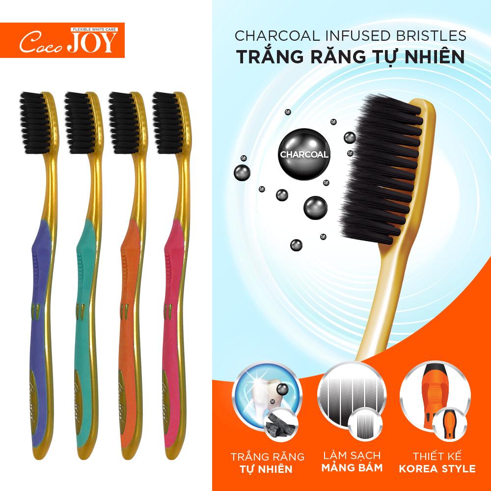 Bàn chải đánh răng Coco JOY Charcoal ( Lốc 4 cây)