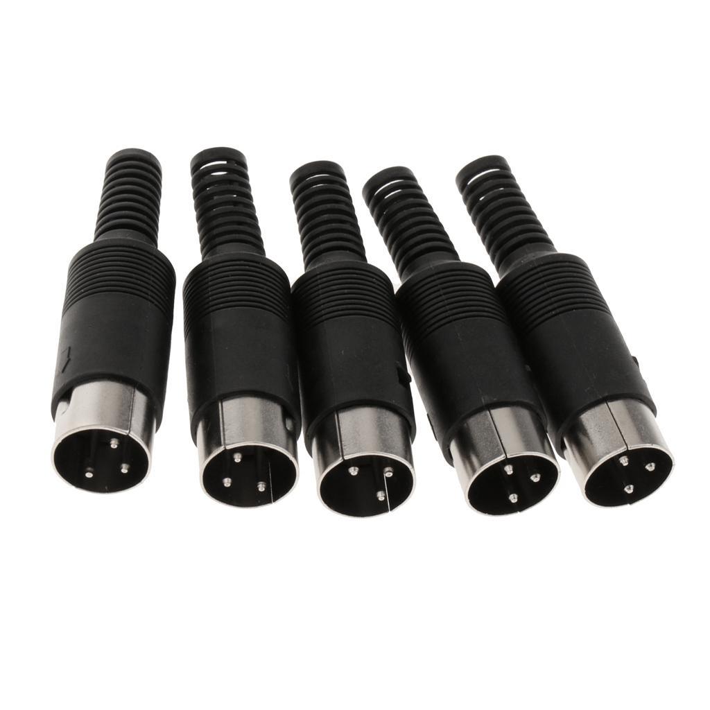 DIN Mini Pin Male Plug Audio Jack Connector for Keyboard/Mouse DIY 3 Pin