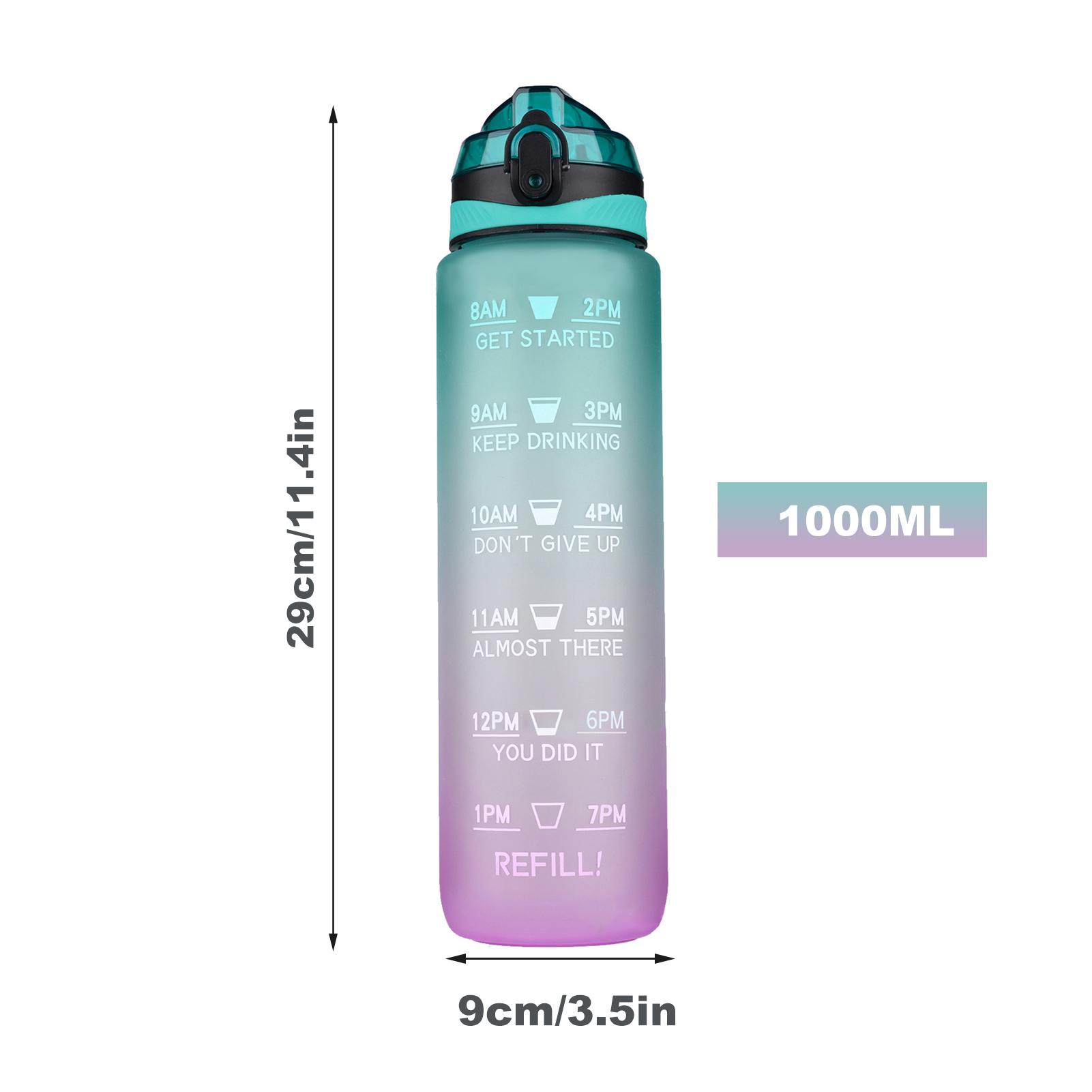 Bình nước thể thao 1L có vạch đánh dấu thời gian