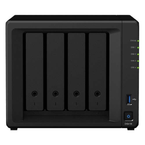 Thiết bị lưu trữ qua mạng - NAS Synology DS418 (Đen) - Hàng chính hãng