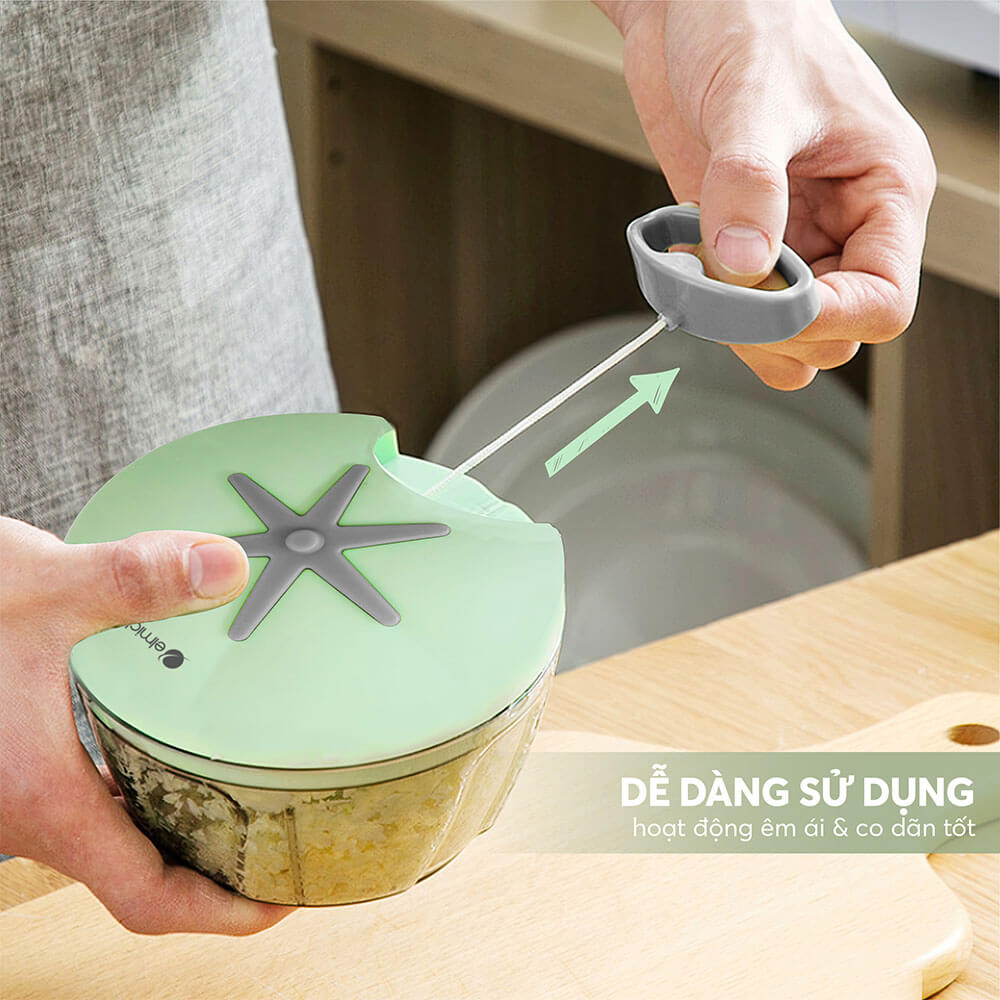 XAY TỎI ỚT, GIA VỊ ELMICH EL8416 400ML, HÀNG CHÍNH HÃNG, CỐI NHỰA TRONG, LƯỠI DAO INOX - JOYMALL