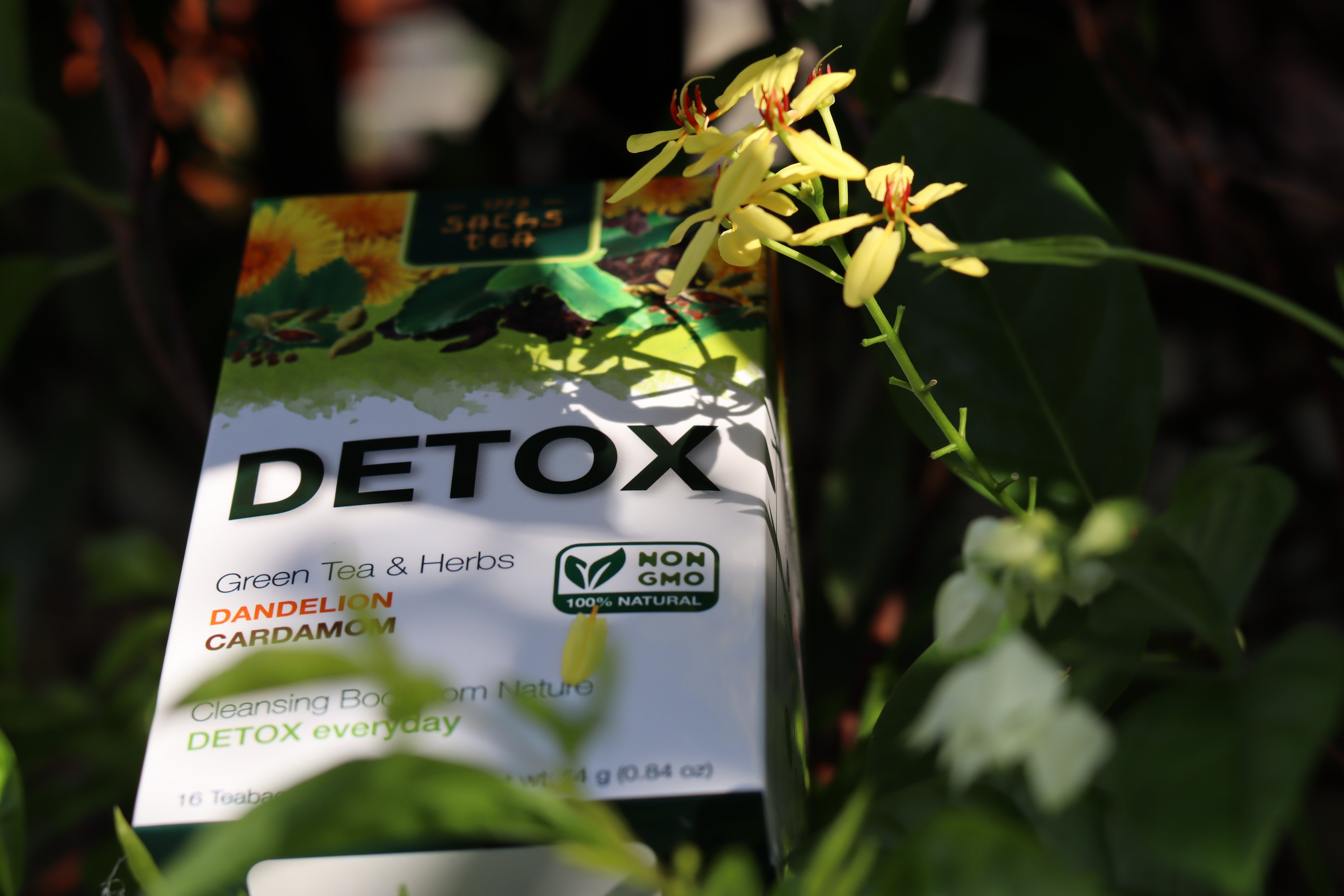 Trà thanh lọc Detox D2021 SACHS TEA 1773 thanh nhiệt, thải độc, mát gan, giúp đẹp da, lợi tiểu thành phần thảo dược tự nhiên 16 túi lọc/hộp