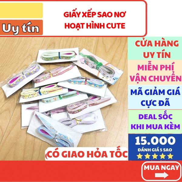 Giấy gấp sao may mắn năm cánh dễ thương