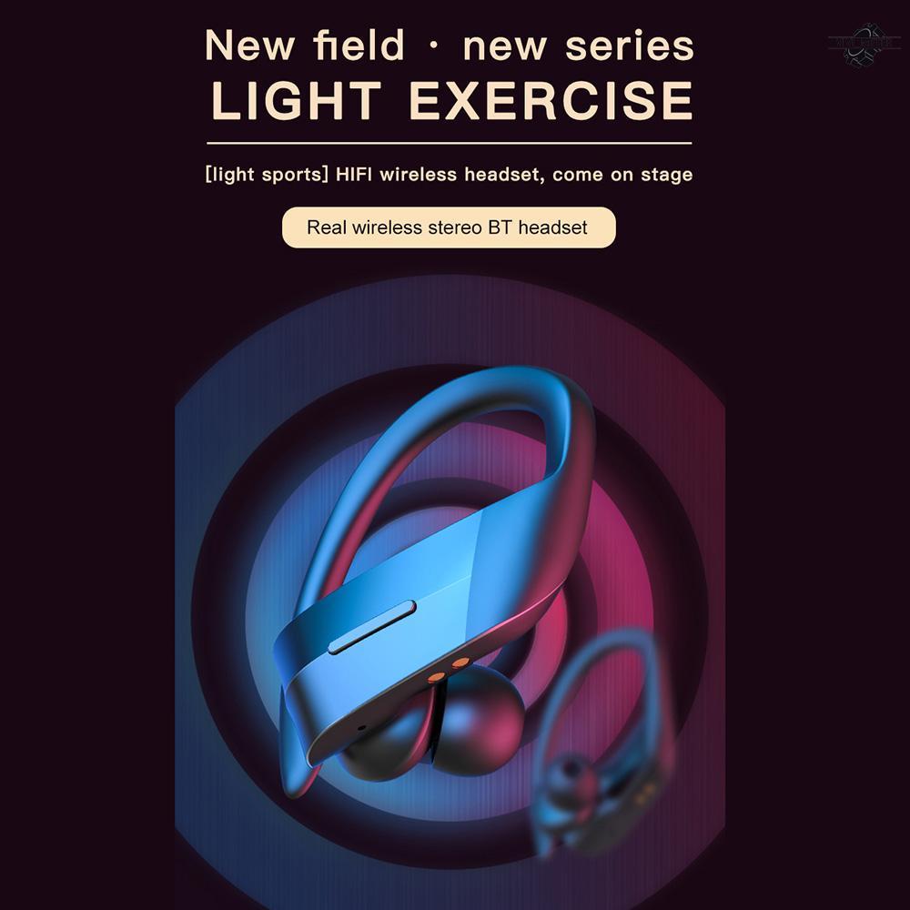 258 Ear Hanging Hook BT 5.0 Wireless Headphones Stereo In-ear Headset for Sport Running