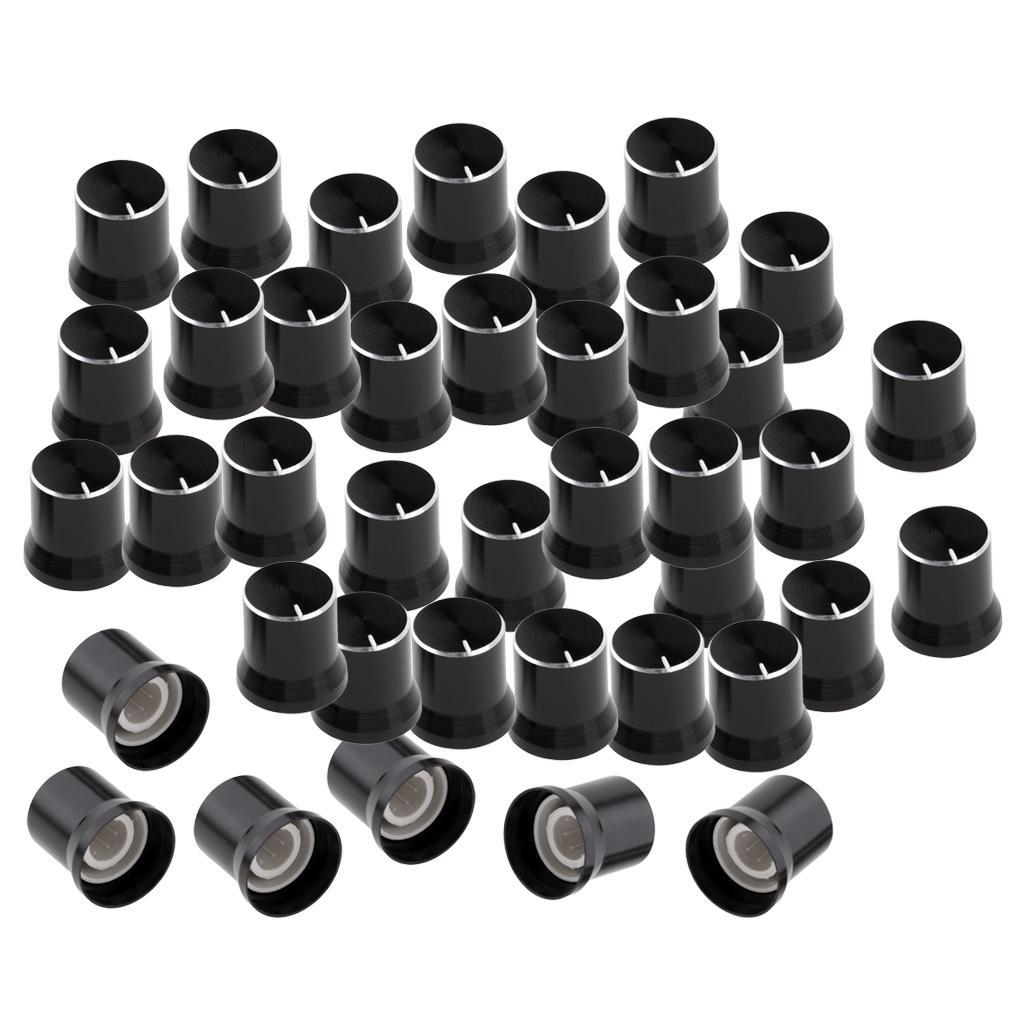 100Piece Aluminum Alloy Anti-Slip Potentiometer Control Knob 15x15mm