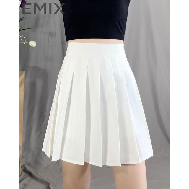 Chân váy tennis xếp ly 301 EMIX (4 màu), ulzzang, dáng ngắn, cạp cao, khóa sườn, vải tuyết mưa, ít giãn, không bai xù