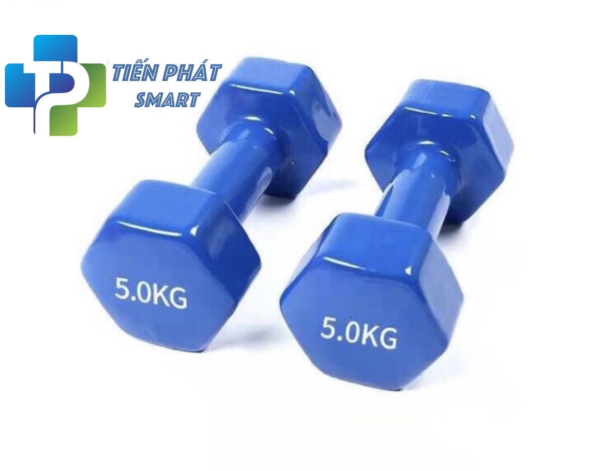 Bộ Đôi Tạ Tay 8kg Bọc Cao Su Trơn Lõi Thép Cao Cấp Chính Hãngmầu đen