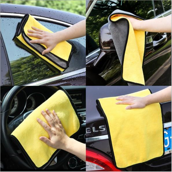 Khăn lau đa năng 2 Mặt Siêu Thấm Cực Dày Không Đổ Lông Chuyên Dụng Cho Xe Hơi- Hoàng Đông shop