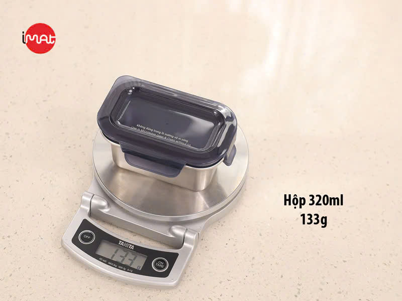 Bộ 4 hộp cao inox 304 iMAT dùng được vi sóng, đông đá, máy rửa chén, lò nướng - Hàng Chính Hãng