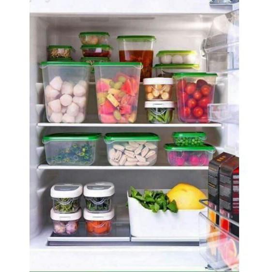 SET 17 HỘP ĐỰNG THỨC ĂN nhựa pp an toàn sức khỏe để tủ lạnh hoa quả thực phẩm
