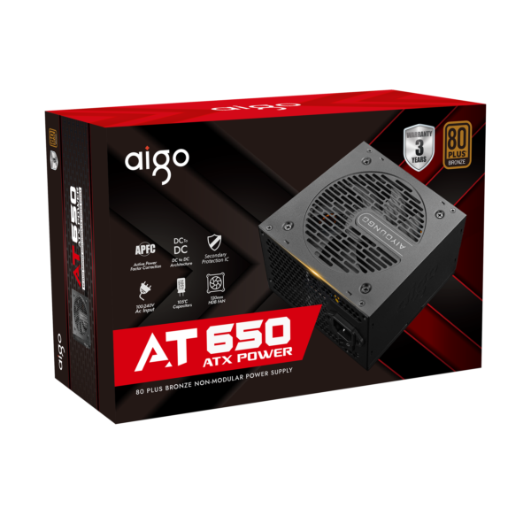 Nguồn Máy Tính AIGO AT750/650 80BRONZE – Hàng Chính Hãng