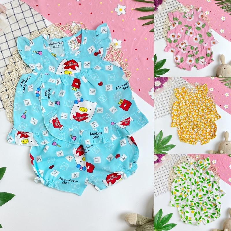 Đồ bộ tôn mềm, mịn, mát cho bé gái 4-9kg