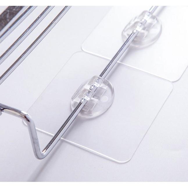 Miếng dán đơn dán đôi thay thế cho kệ góc, kệ nhà tắm đa năng