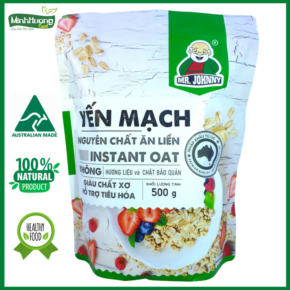 COMBO 2 Bịch Yến Mạch Úc Tươi Mr Johnny - Cho người ăn kiêng, giảm cân