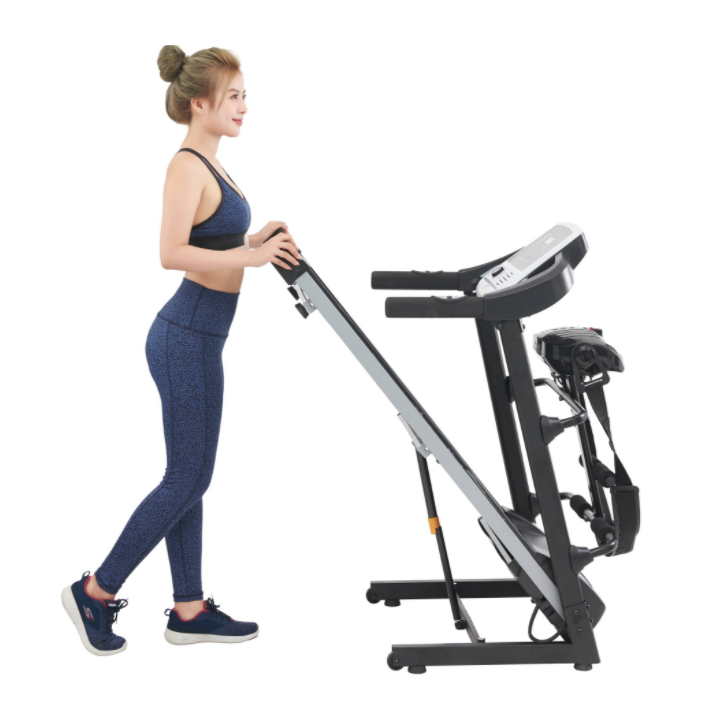 máy chạy bộ điện đa chức năng sport 400 thế hệ 4.0 tặng đai massage rung giảm mỡ toàn thân + bó gối thể thao tránh chấn thương đầu gối + giá tập cơ bụng tăng cơ bắp