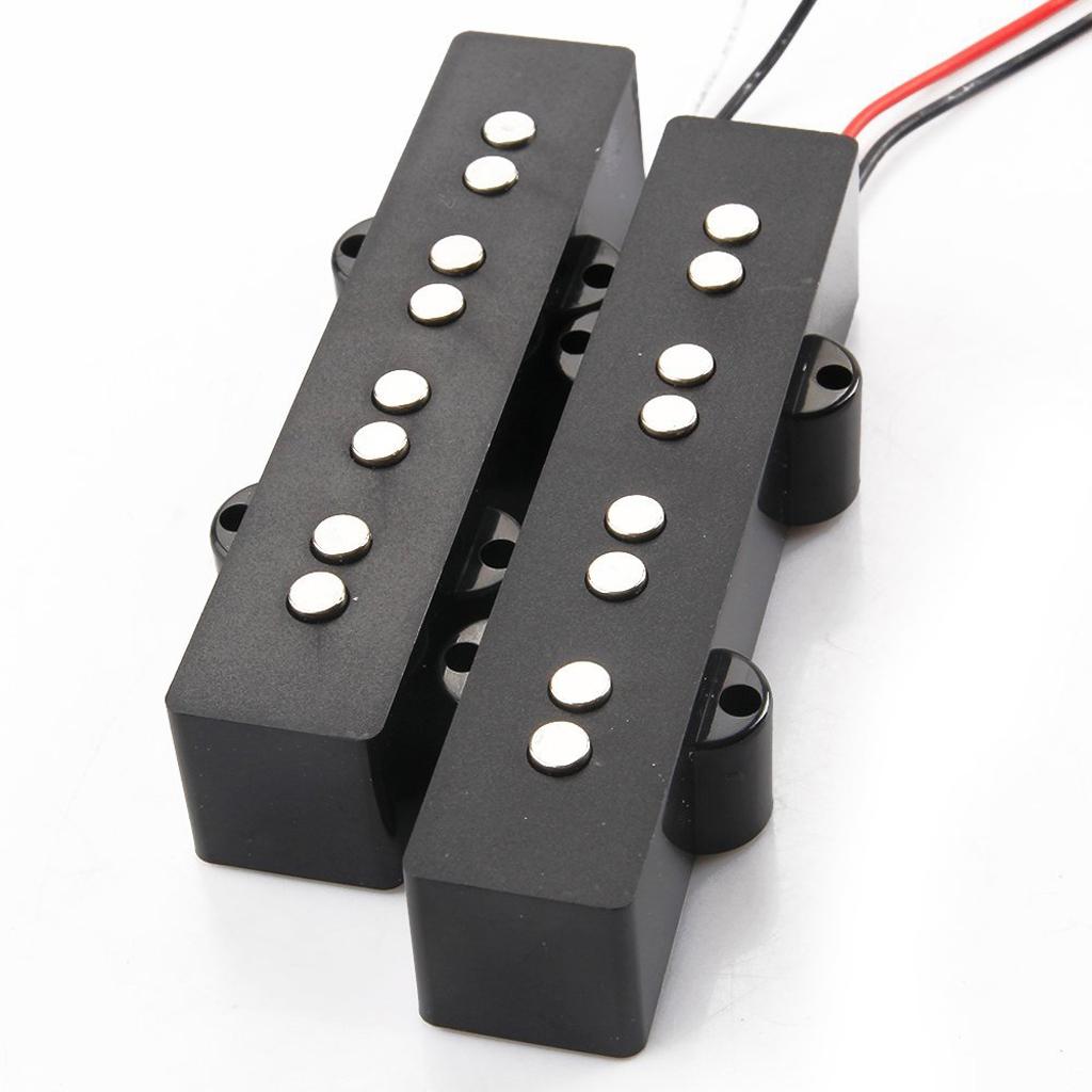 Sunnimix 2 Cái 4 Dây Noiseless Mở Phong Cách Bán Cho Jazz Bass Guitar Thay Thế Phần Đen
