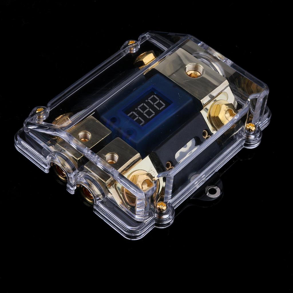 1 Piece 100A 2 Way Car Audio Digital Fuse Power Block Speaker Distribution Holder Gold Plate Easy Use