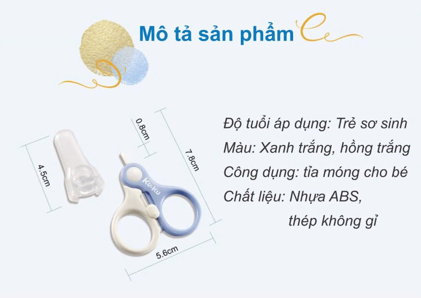 KÉO CẮT MÓNG TAY AN TOÀN CHO BÉ TỪ 0 MONTH KUKU - KU3034