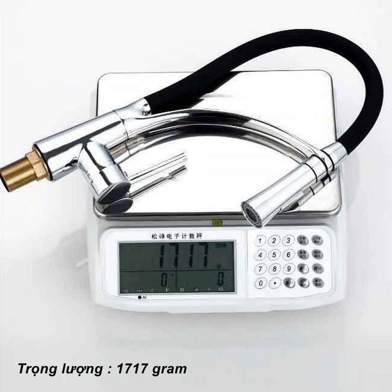 Vòi Rửa Chén Nóng Lạnh Đầu Vòi Dây Rút Tiện Lợi
