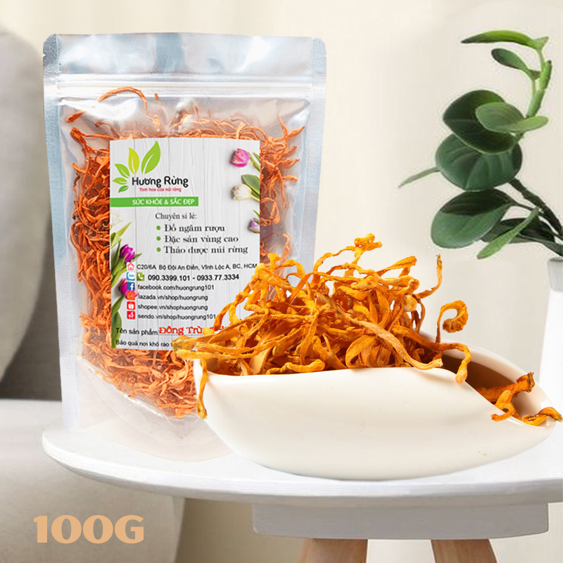 ĐÔNG TRÙNG HẠ THẢO 200g, loại ngon sấy khô tự nhiên nguyên chất