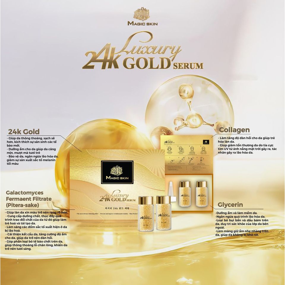 Luxury 24K Gold Serum Magic Skin - Bí Quyết Giữ Nhan Sắc Của Bậc Đế Vương