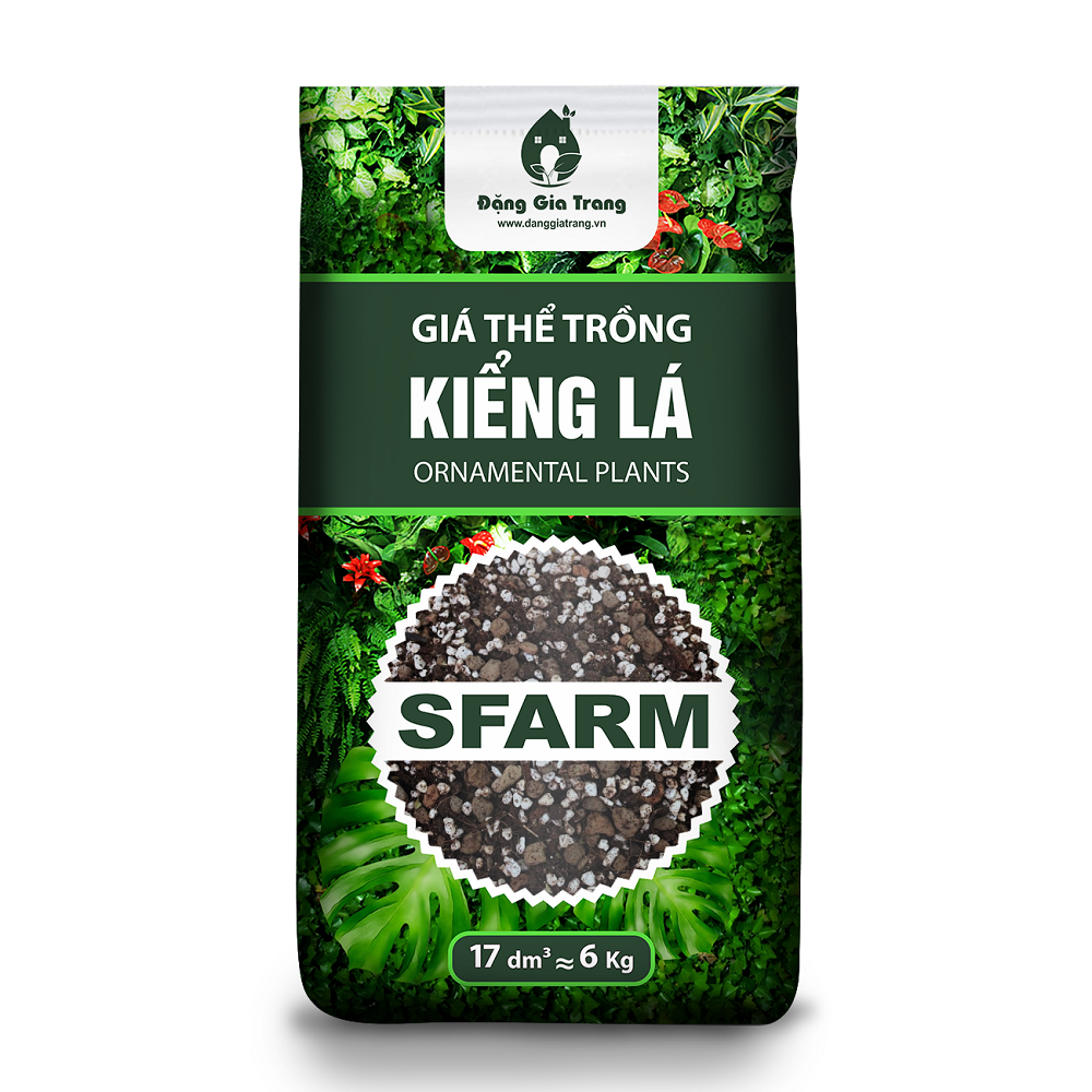 Giá thể trồng cây kiểng lá Sfarm - Túi 17dm ~ 6kg