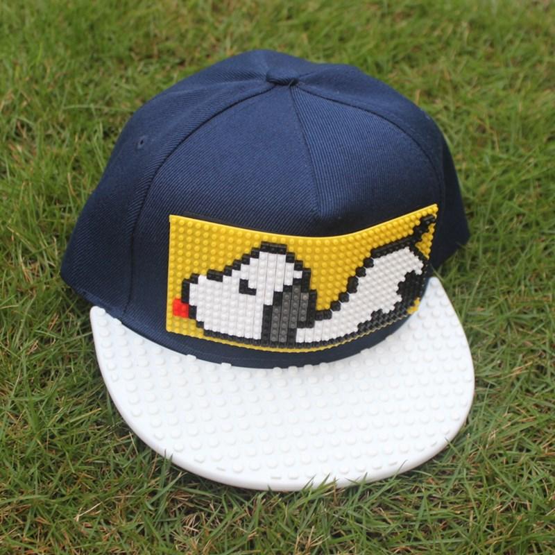 Hoạt Hình Miếng Dán Cường Lực Mũ Lưỡi Trai Bóng Chày Tự Làm Khối Mũ Snapback Hip Hop Dành Cho Nam Nữ Có Thể Tháo Rời Tùy Chỉnh DIY Mũ Bóng Chày