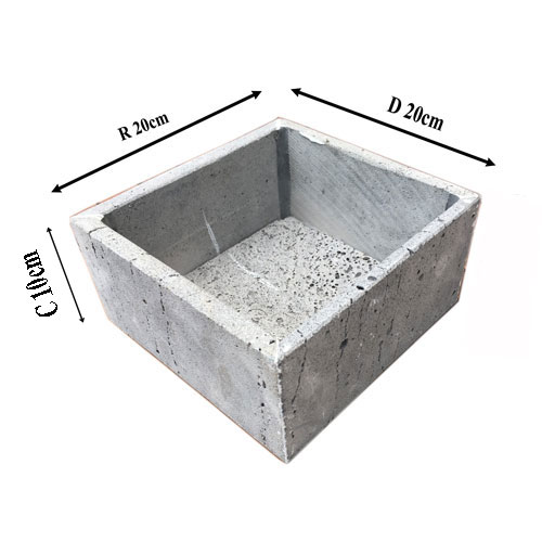 Chậu trồng cây để bàn xinh xắn KT R20xC10xD20cm