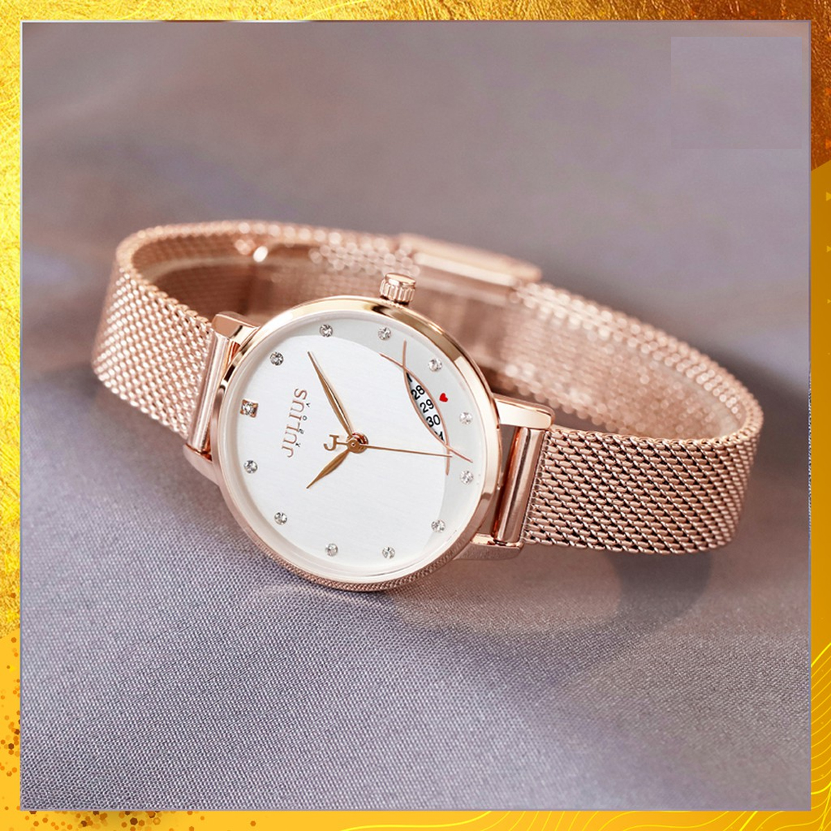 Đồng hồ Julius Hàn Quốc JA-1179 size 28mm có lịch ngày