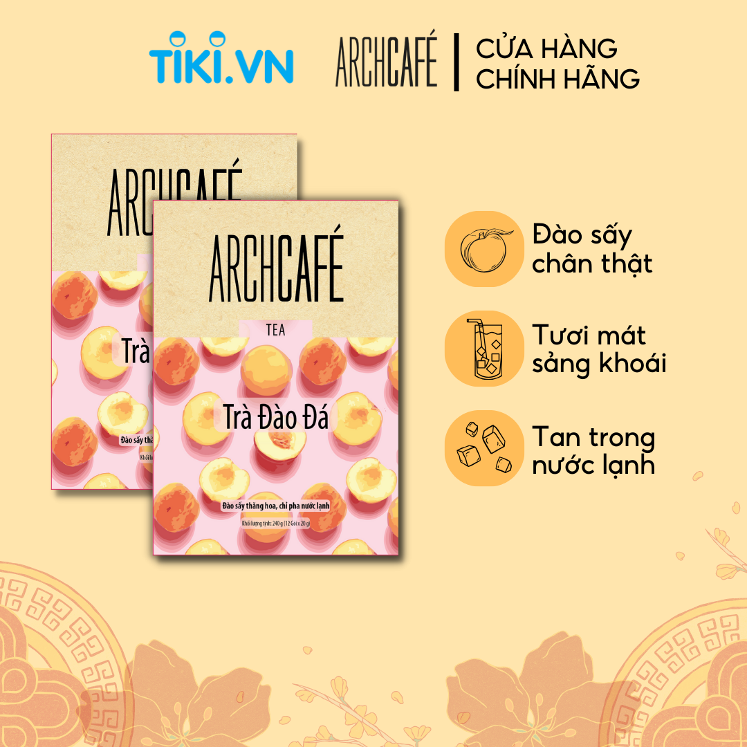 Combo 2 Trà Đào Đá - Trà trái cây hoà tan Archcafé