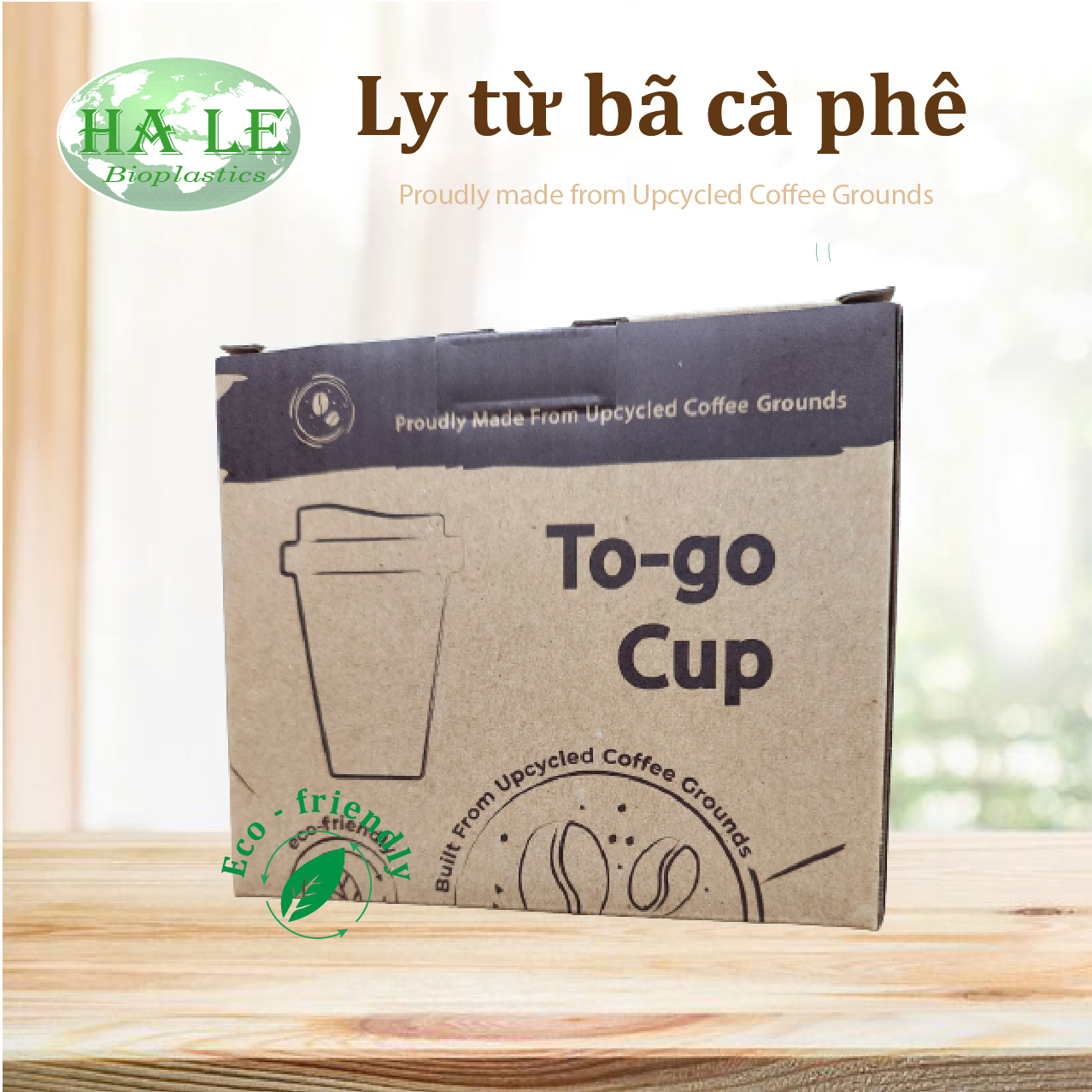 Ly Togo từ bã cà phê hoa văn bướm xinh