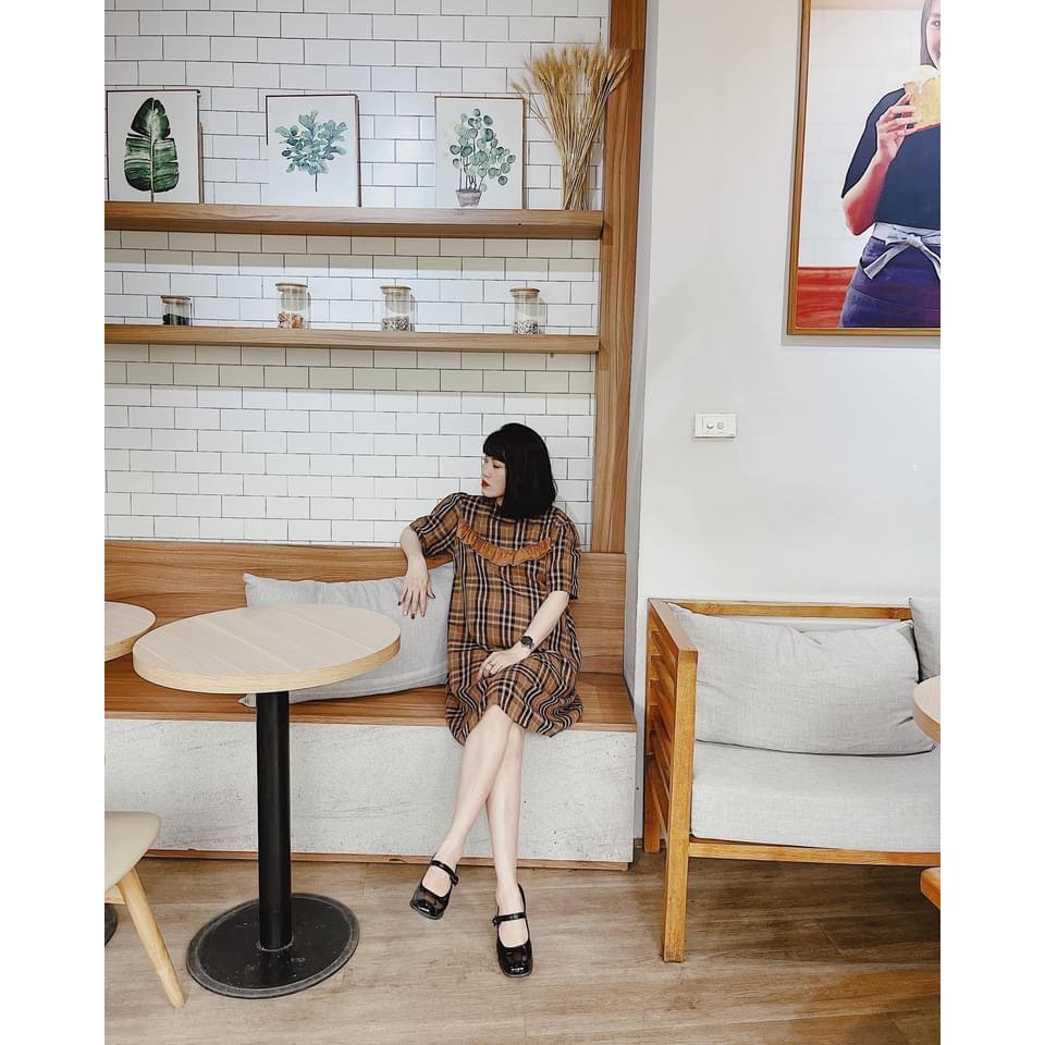 Váy bầu cao cấp mặc đi làm, đi chơi điều đượcchất kẻ thô Hàn siêu đẹpfree size 43~68kg