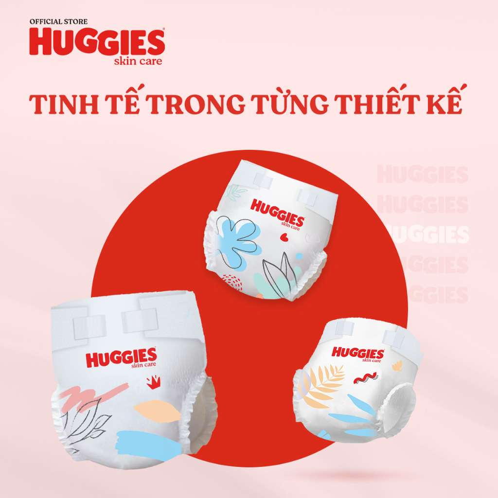 Tã/bỉm dán Huggies Skincare Super Jumbo M76/L68/XL60/XXL54